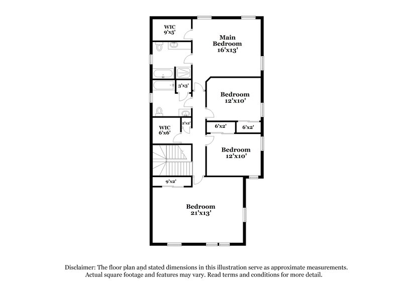 1,995/Mo, 7216 Monarda Ct Raleigh, NC 27616 Floor Plan View