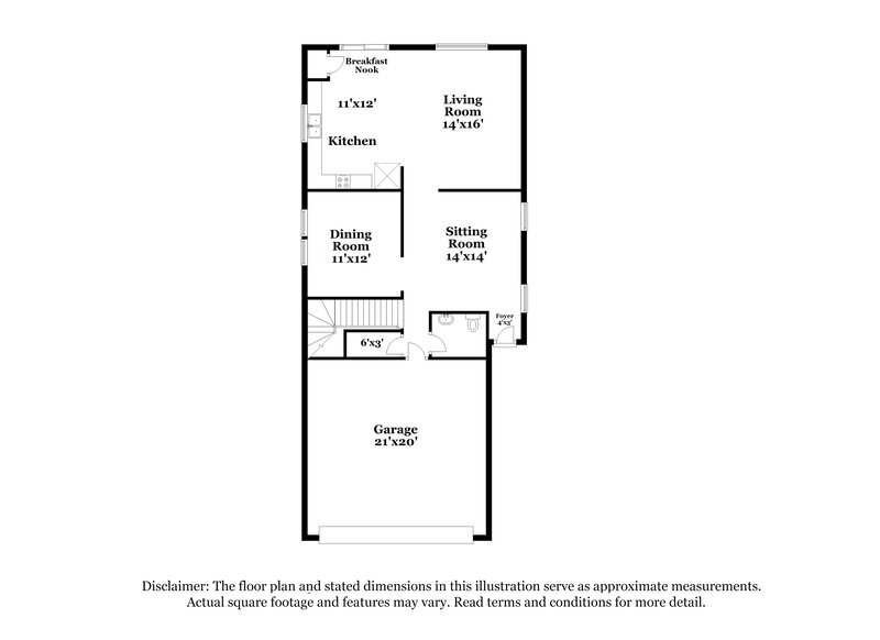 1,995/Mo, 7216 Monarda Ct Raleigh, NC 27616 Floor Plan View 2