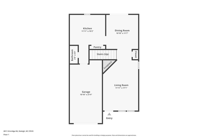 2,580/Mo, 2811 Erinridge Rd Raleigh, NC 27610 Floor Plan View