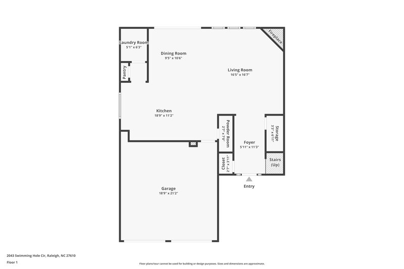 1,835/Mo, 2043 Swimming Hole Cir Raleigh, NC 27610 Floor Plan View
