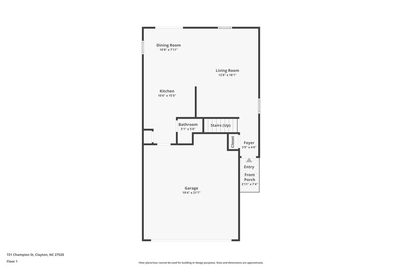 1,785/Mo, 721 Champion St Clayton, NC 27520 Floor Plan View