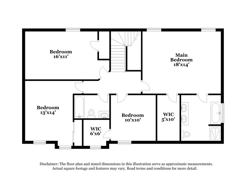 2,050/Mo, 5520 Cahaba Way Raleigh, NC 27616 Floor Plan View 2