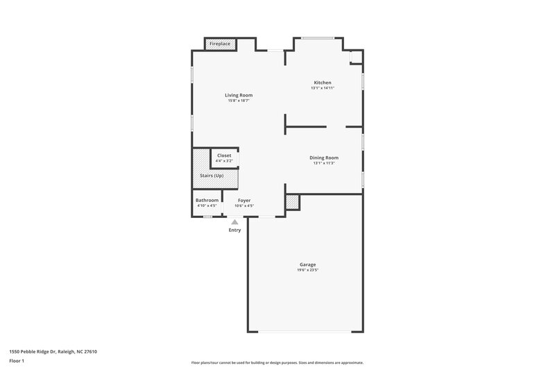 1,880/Mo, 1550 Pebble Ridge Dr Raleigh, NC 27610 Floor Plan View