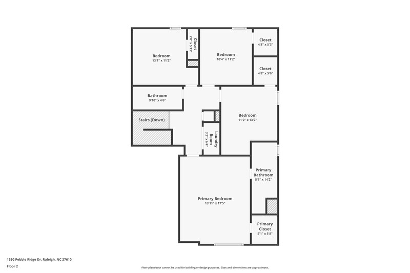 1,880/Mo, 1550 Pebble Ridge Dr Raleigh, NC 27610 Floor Plan View 2