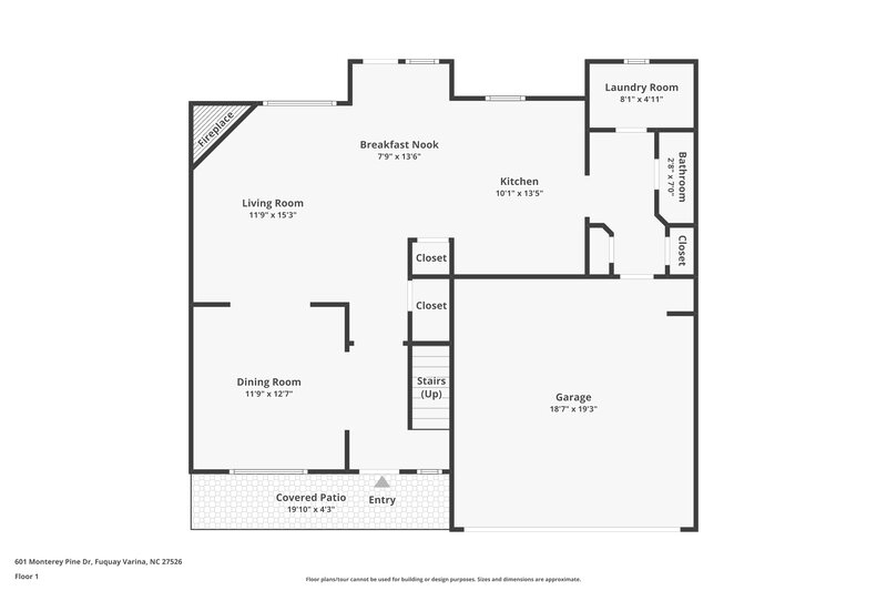 2,075/Mo, 601 Monterey Pine Dr Fuquay Varina, NC 27526 Floor Plan View