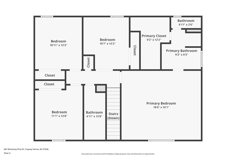 2,075/Mo, 601 Monterey Pine Dr Fuquay Varina, NC 27526 Floor Plan View 2