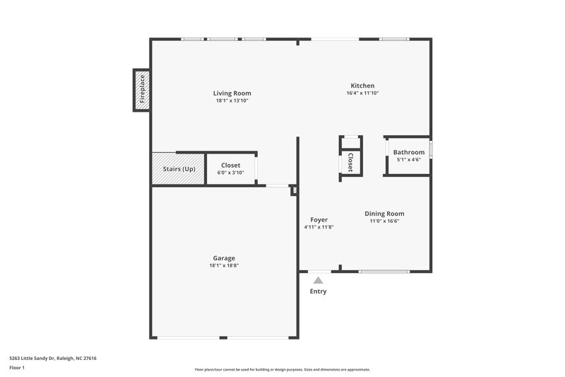 2,100/Mo, 5263 Little Sandy Dr Raleigh, NC 27616 Floor Plan View