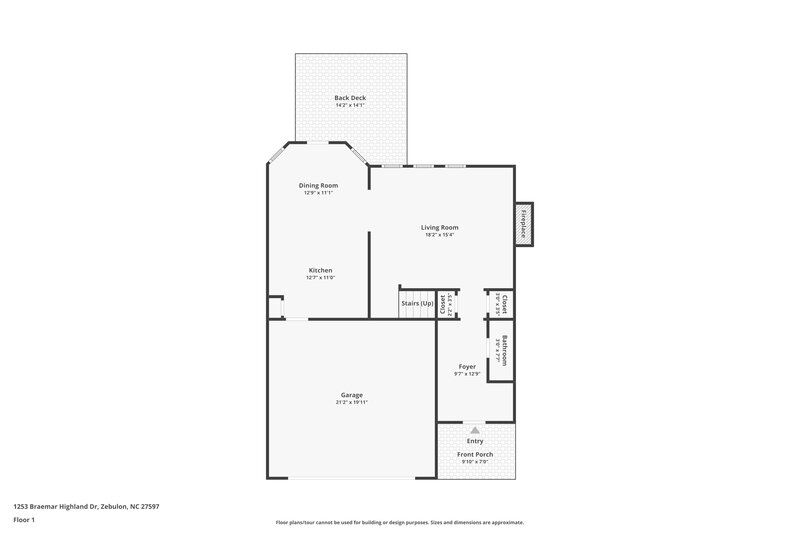 1,955/Mo, 1253 Braemar Highland Dr Zebulon, NC 27597 Floor Plan View