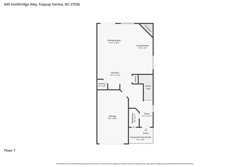 1,900/Mo, 645 Smithridge Way Fuquay Varina, NC 27526 Floor Plan View