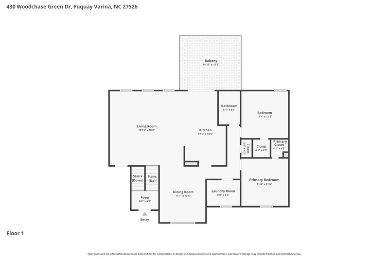 2,240/Mo, 430 Woodchase Green Dr Fuquay Varina, NC 27526 Floor Plan View