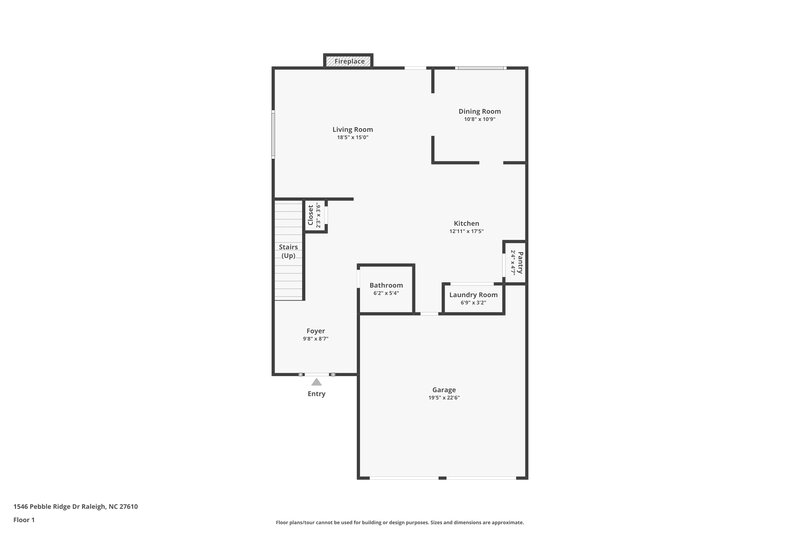1,945/Mo, 1546 Pebble Ridge Dr Raleigh, NC 27610 Floor Plan View