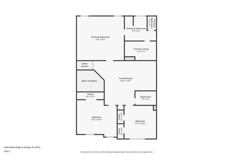 1,945/Mo, 1546 Pebble Ridge Dr Raleigh, NC 27610 Floor Plan View 2