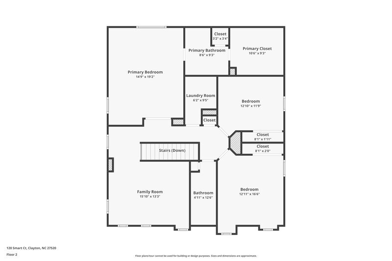 1,940/Mo, 120 Smart Ct Clayton, NC 27520 Floor Plan View 2