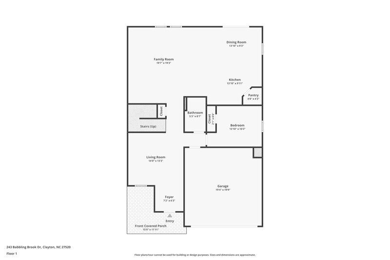 2,130/Mo, 243 Babbling Brook Dr Clayton, NC 27520 Floor Plan View