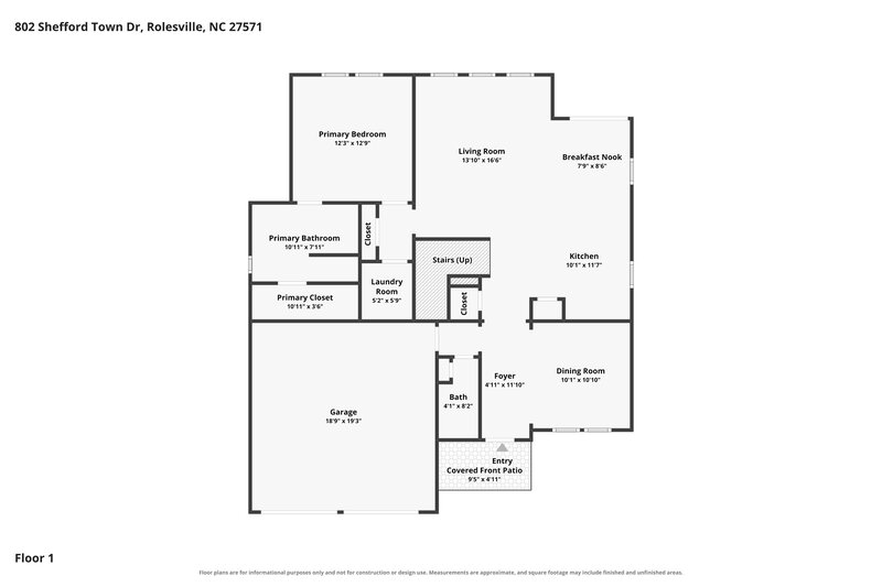 0/Mo, 802 Shefford Town Dr Rolesville, NC 27571 Floor Plan View