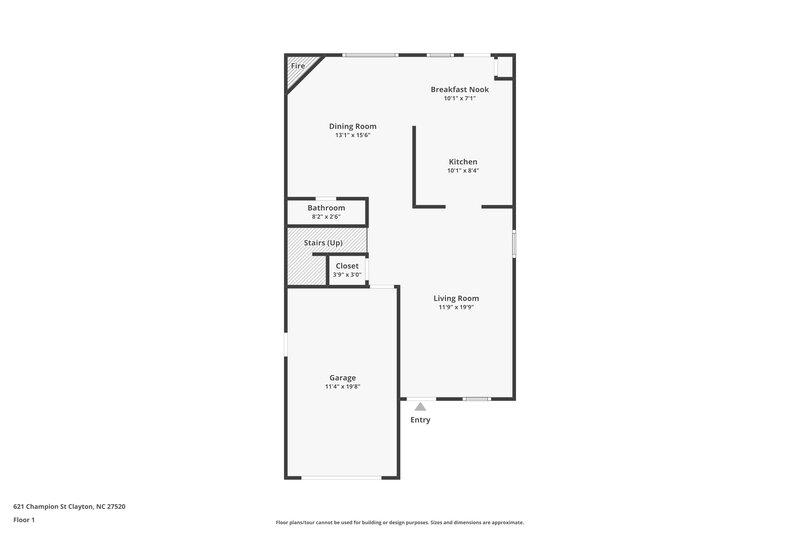 1,770/Mo, 621 Champion St Clayton, NC 27520 Floor Plan View