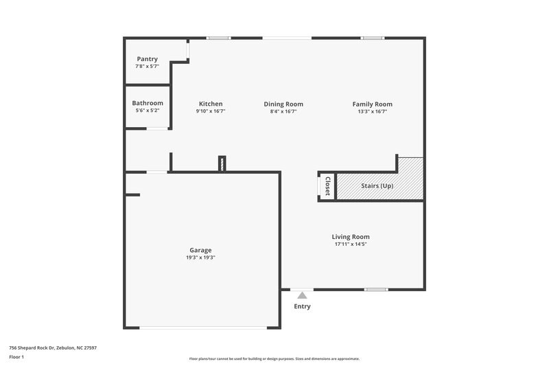 1,880/Mo, 756 Shepards Rock Dr Zebulon, NC 27597 Floor Plan View