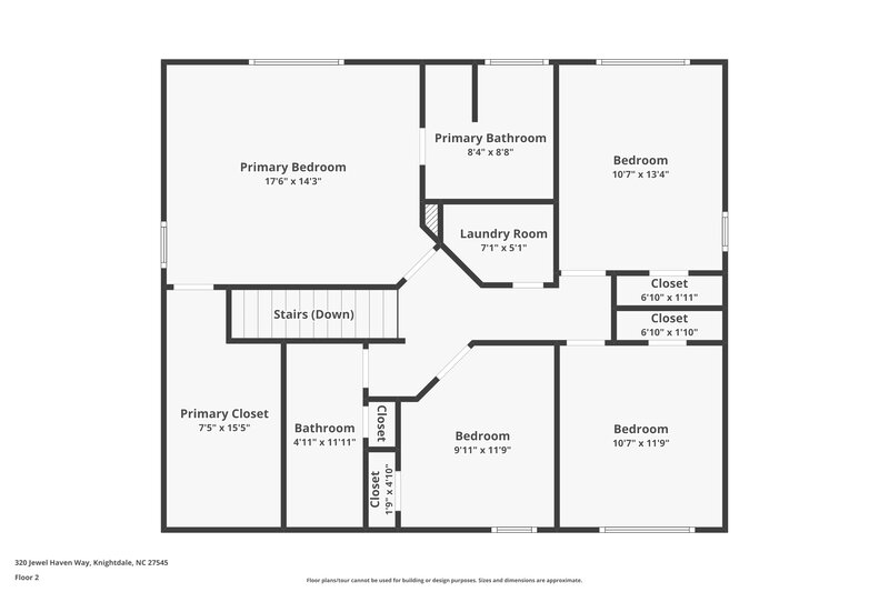 1,955/Mo, 320 Jewel Haven Way Knightdale, NC 27545 Floor Plan View 2