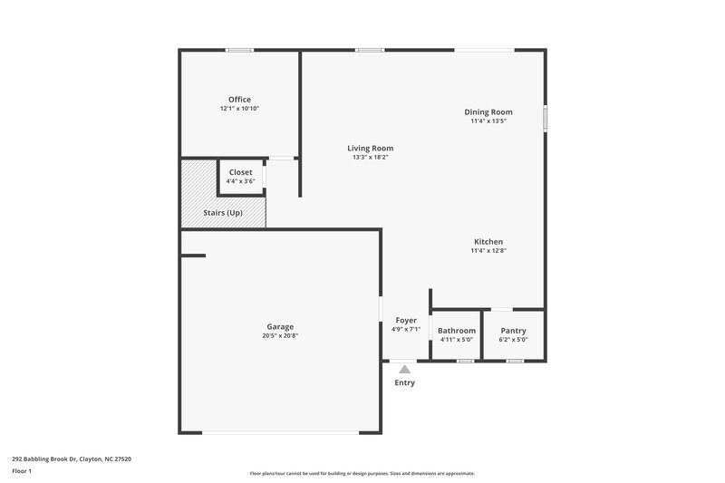 1,905/Mo, 292 Babbling Brook Dr Clayton, NC 27520 Floor Plan View