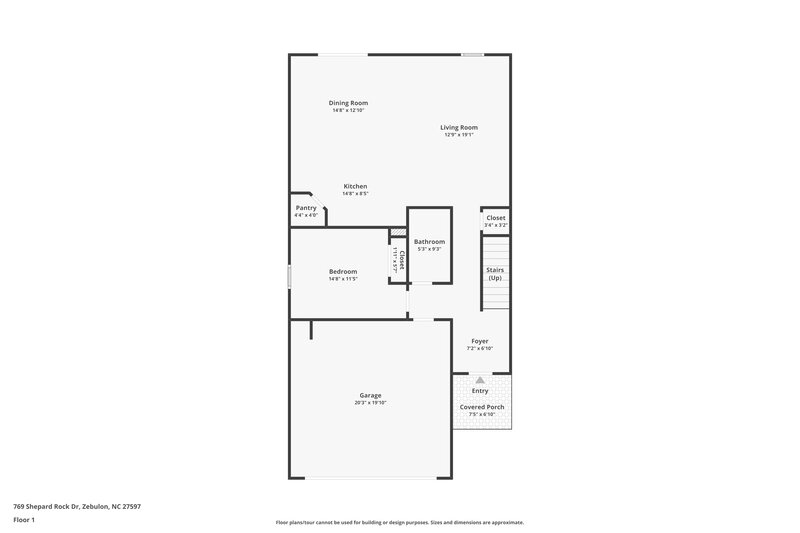 2,090/Mo, 769 Shepard Rock Dr Zebulon, NC 27597 Floor Plan View