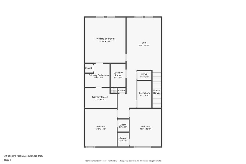 2,090/Mo, 769 Shepard Rock Dr Zebulon, NC 27597 Floor Plan View 2