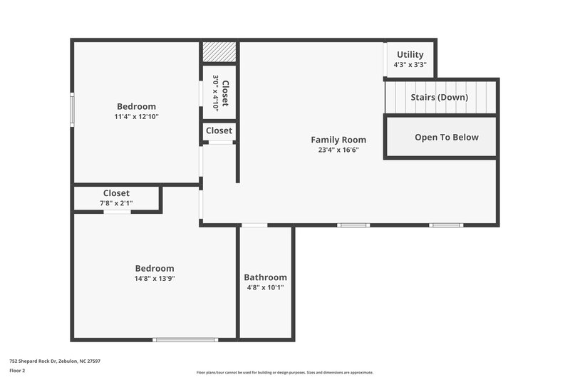 1,920/Mo, 752 Shepards Rock Dr Zebulon, NC 27597 Floor Plan View
