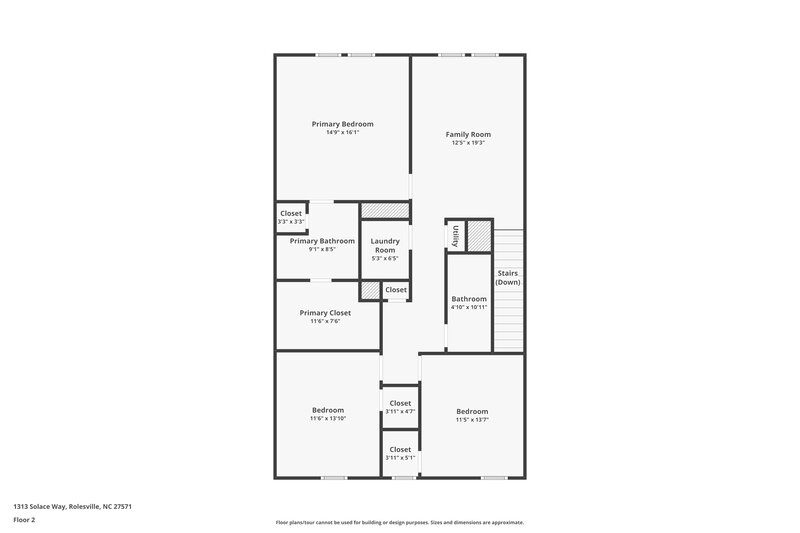 2,160/Mo, 1313 Solace Way Rolesville, NC 27571 Floor Plan View