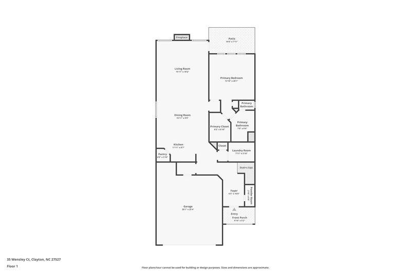 1,780/Mo, 35 Wensley Ct Clayton, NC 27527 Floor Plan View