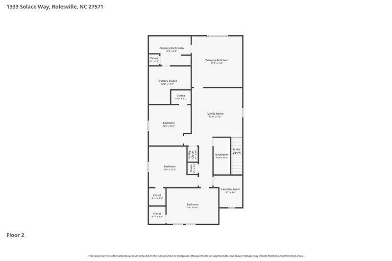 2,525/Mo, 1333 Solace Way Rolesville, NC 27571 Floor Plan View 2