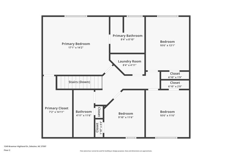 2,780/Mo, 1249 Braemar Highland Dr Zebulon, NC 27597 Floor Plan View 2