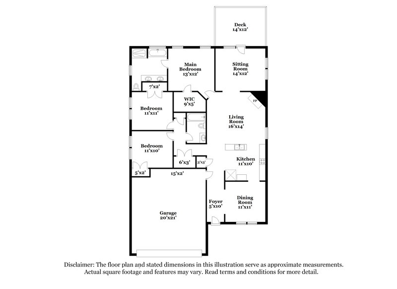 1,955/Mo, 19 Deer Lake Trl Wendell, NC 27597 Floor Plan View