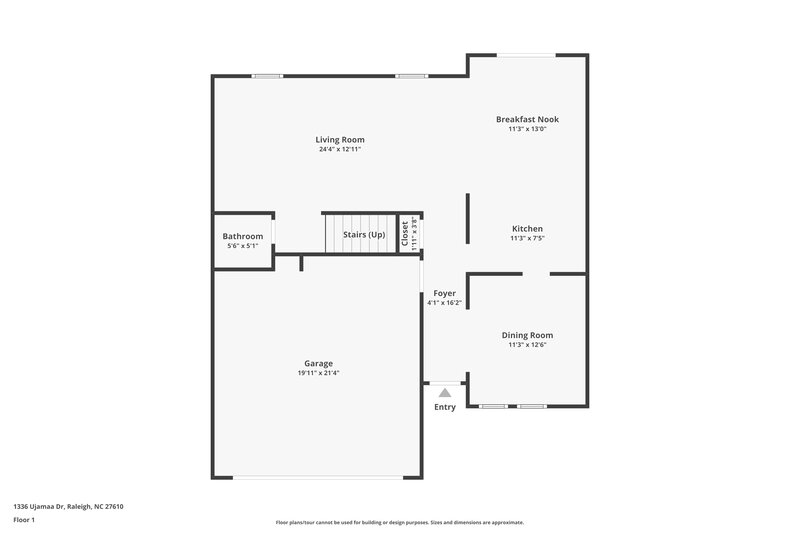 2,310/Mo, 1336 Ujamaa Dr Raleigh, NC 27610 Floor Plan View