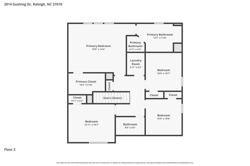 2,155/Mo, 2014 Gushing Dr Raleigh, NC 27610 Floor Plan View 2