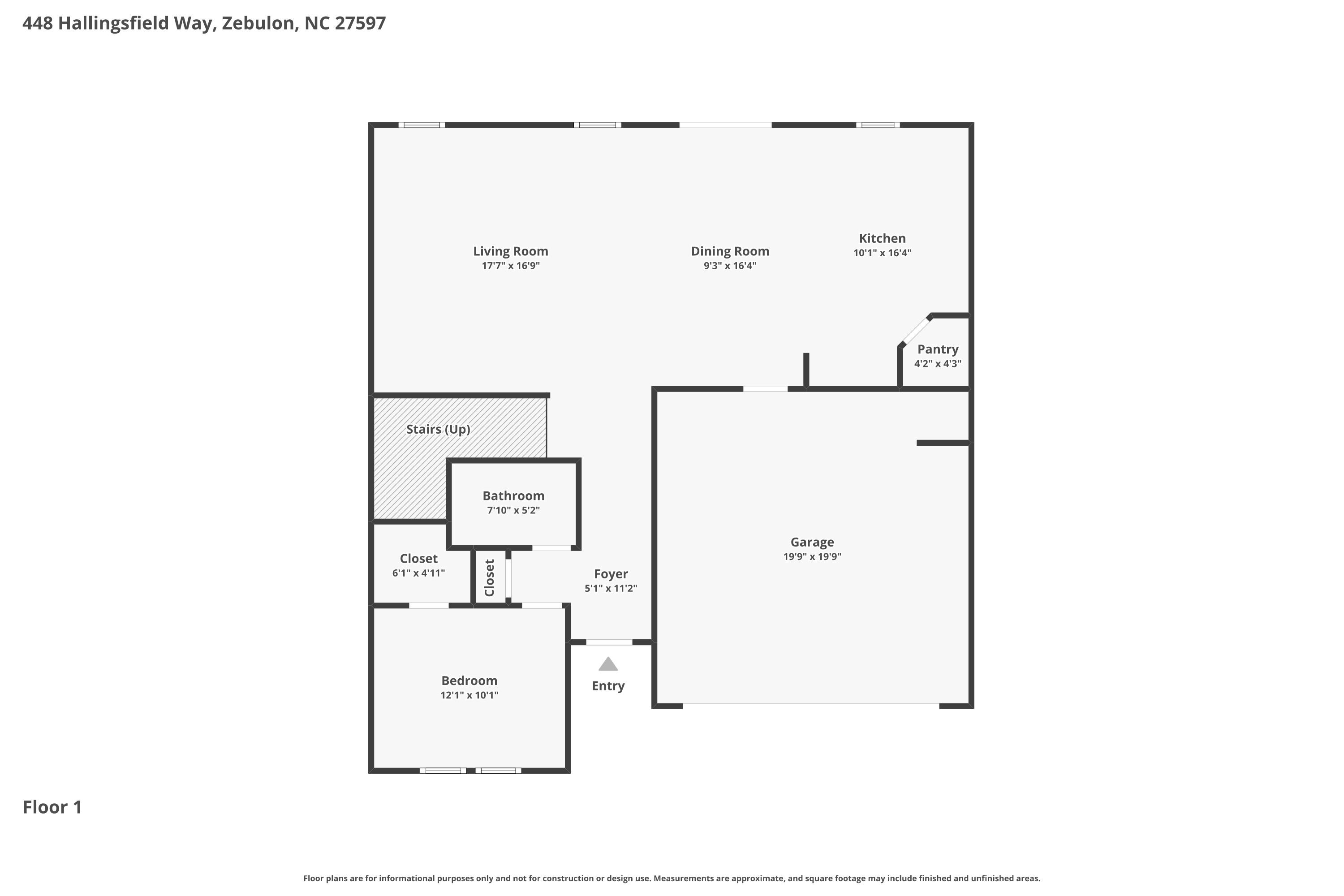 3,290/Mo, 448 Hallingsfield Way Zebulon, NC 27597 Floorplan View