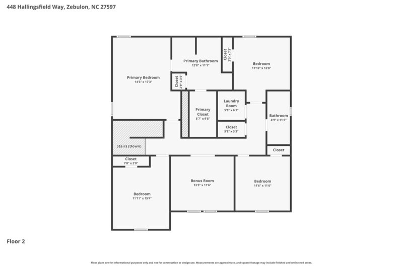 3,290/Mo, 448 Hallingsfield Way Zebulon, NC 27597 Floorplan View 2