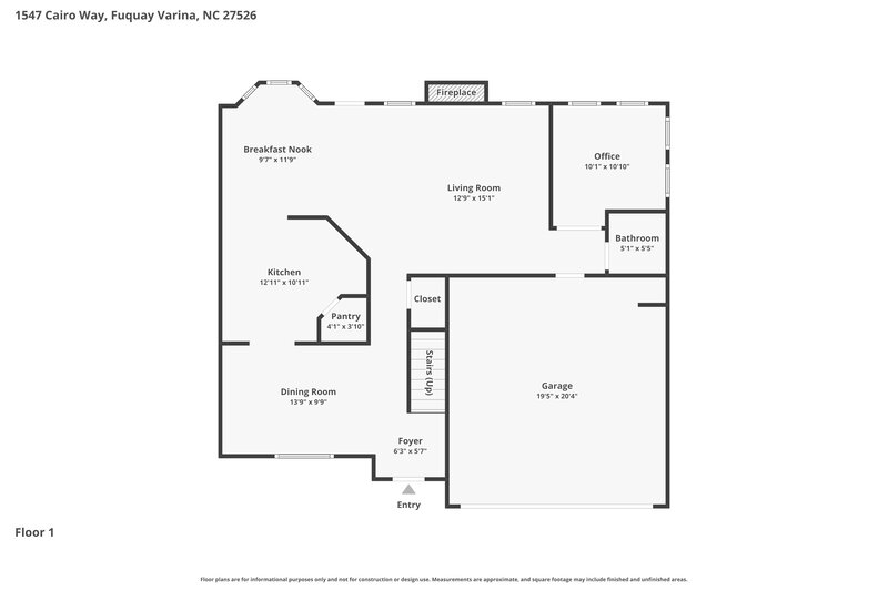 2,180/Mo, 1547 Cairo Way Fuquay Varina, NC 27526 Floor Plan View