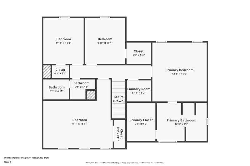 2,095/Mo, 6920 Spanglers Spring Way Raleigh, NC 27610 Floor Plan View 2