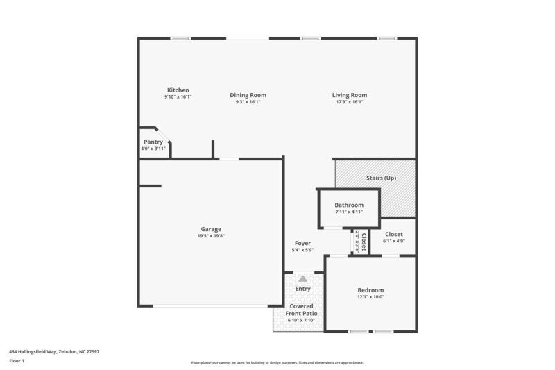 2,350/Mo, 464 Hallingsfield Way Zebulon, NC 27597 Floorplan View