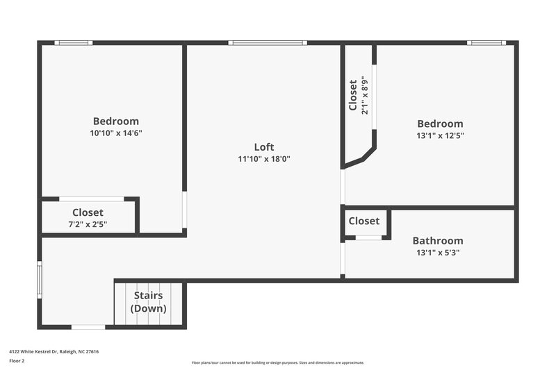 2,115/Mo, 4122 White Kestrel Dr Raleigh, NC 27616 Floor Plan View 2