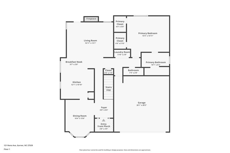 2,140/Mo, 121 Reno Ave Garner, NC 27529 Floor Plan View