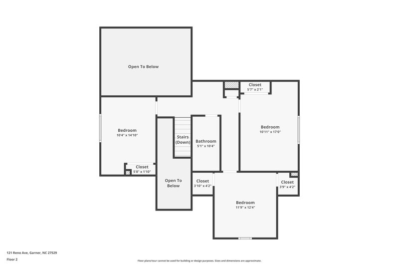 2,140/Mo, 121 Reno Ave Garner, NC 27529 Floor Plan View 2