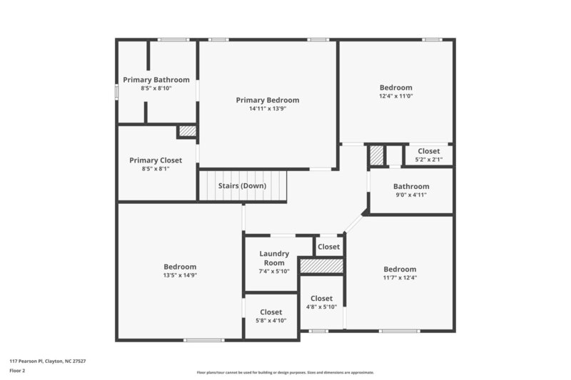 2,135/Mo, 117 Pearson Pl Clayton, NC 27527 Floorplan View 2