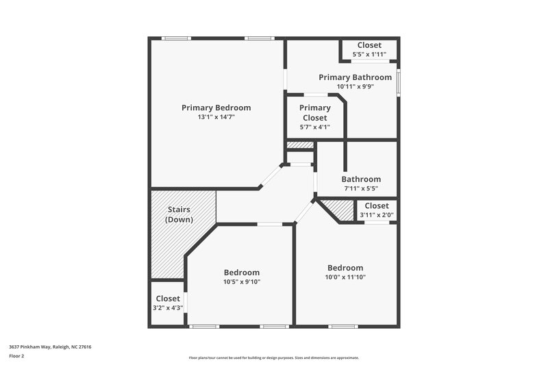 1,705/Mo, 3637 Pinkham Way Raleigh, NC 27616 Floor Plan View 2