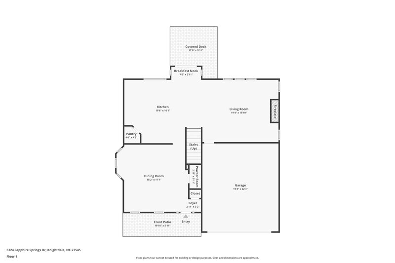 2,140/Mo, 5324 Sapphire Springs Dr Knightdale, NC 27545 Floor Plan View