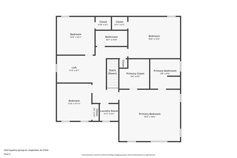 2,140/Mo, 5324 Sapphire Springs Dr Knightdale, NC 27545 Floor Plan View 2