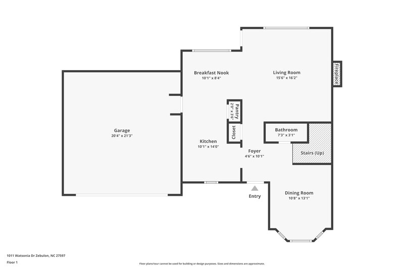 2,750/Mo, 1011 Watsonia Dr Zebulon, NC 27597 Floor Plan View