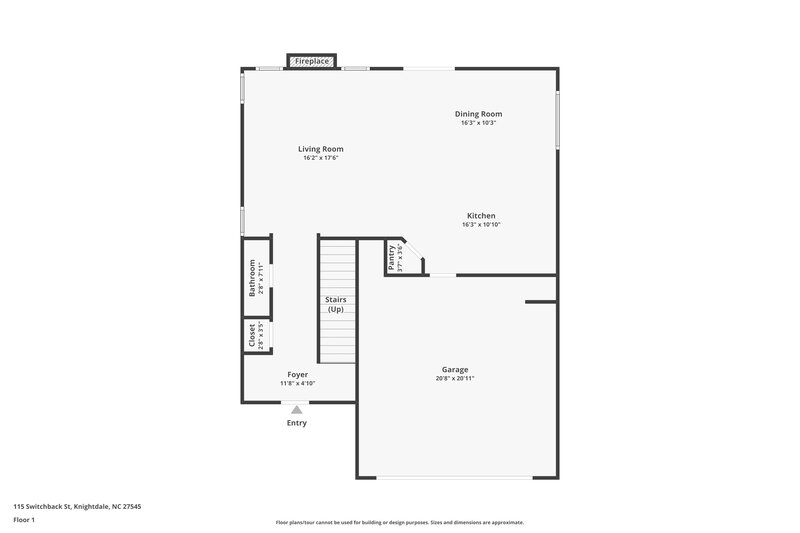 2,230/Mo, 115 Switchback St Knightdale, NC 27545 Floorplan View