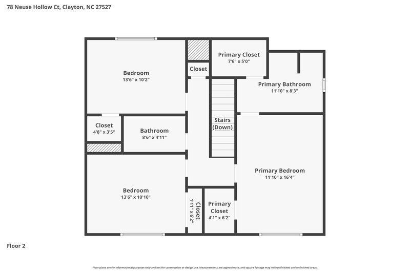 1,950/Mo, 78 Neuse Hollow Ct Clayton, NC 27527 Floorplan View 2