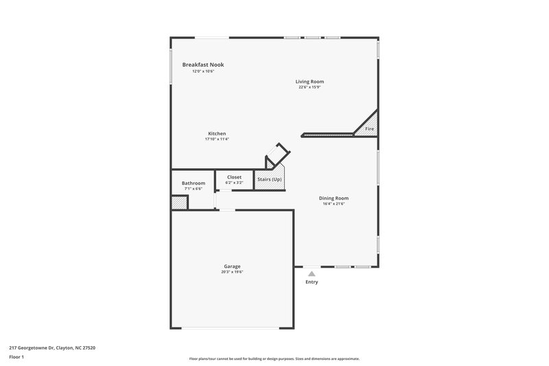 2,215/Mo, 217 Georgetowne Dr Clayton, NC 27520 Floor Plan View