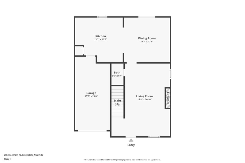1,740/Mo, 3052 Van Dorn Rd Knightdale, NC 27545 Floor Plan View